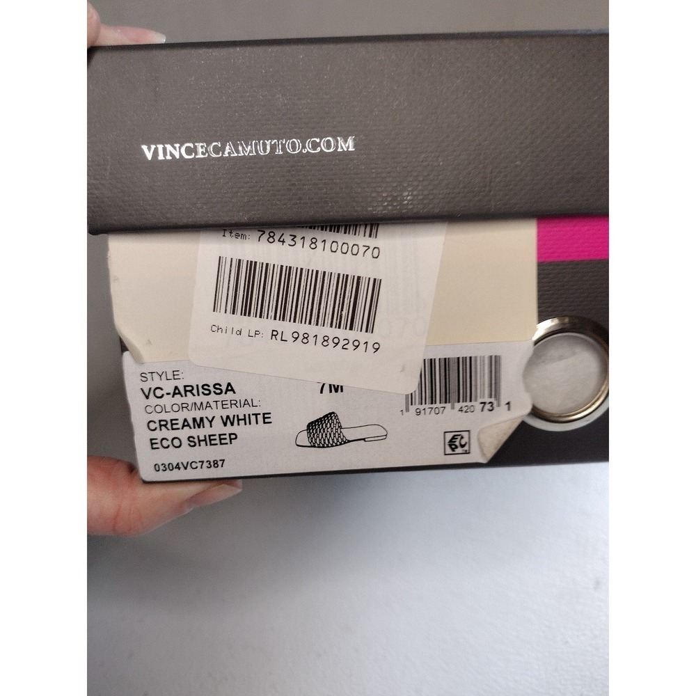 Vince Camuto Arissa Creamy White Woven Slides‎ Sandals Women 7 - Picture 6 of 6